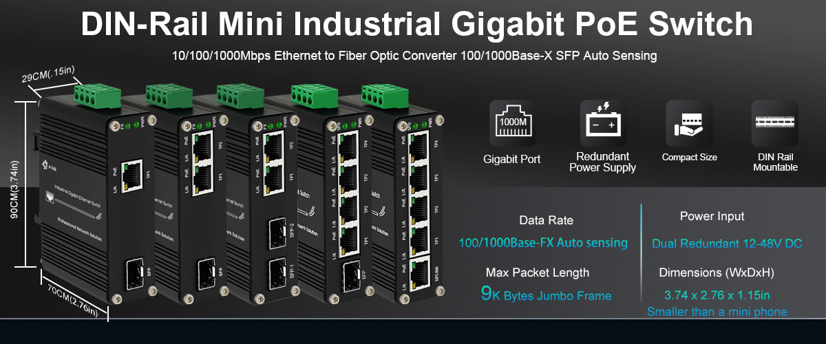 গুণ শিল্প PoE সুইচ কারখানা