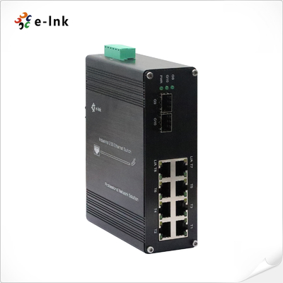শিল্প 8-পোর্ট 10/100/1000M/2.5G BASE-TX + 2-পোর্ট 1.25G/2.5G/10G SFP+ BASE-FX ইথারনেট সুইচ