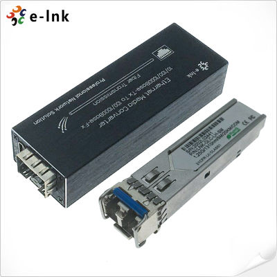মাইক্রো মিনি 10/100/1000BASE-T থেকে 100/1000BASE-X SFP অ্যালুমিনিয়াম কেস মিডিয়া কনভার্টার