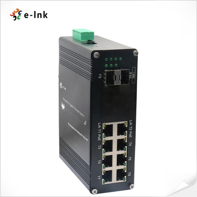 ইন্ডাস্ট্রিয়াল L2+ 8-পোর্ট 10/100/1000T + 2-পোর্ট 1000X SFP ম্যানেজড ইথারনেট সুইচ