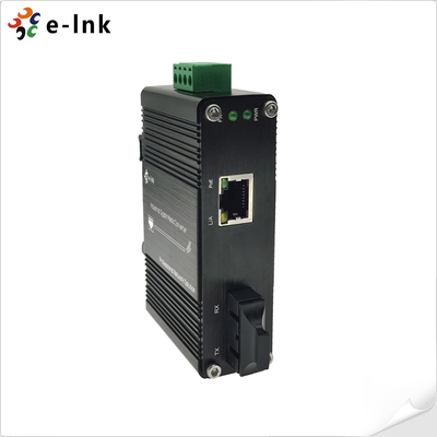 মিনি ইন্ডাস্ট্রিয়াল 100BASE-FX থেকে 10/100BASE-T 60W PoE++ মিডিয়া কনভার্টার