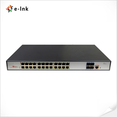 L3 ম্যানেজড PoE সুইচঃ 24-পোর্ট 10/100/1000Base-T PoE+ 4x10G SFP+ পোর্ট সহ