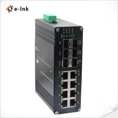ইন্ডাস্ট্রিয়াল L2+ 8-পোর্ট 10/100/1000T + 4-পোর্ট 1G SFP + 2-পোর্ট 10G SFP+ ম্যানেজড ইথারনেট সুইচ