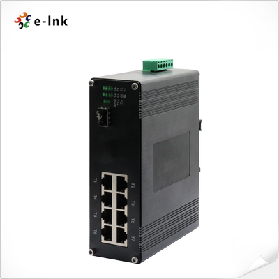 ইন্ডাস্ট্রিয়াল 8-পোর্ট 10/100/1000T 802.3bt PoE + 1-পোর্ট 100/1000Base-X ইথারনেট সুইচ