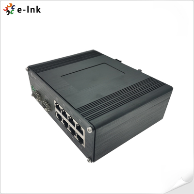শিল্প 8-পোর্ট 10/100/1000T 802.3bt PoE + 2-পোর্ট 100/1000BASE-X ইথারনেট সুইচ