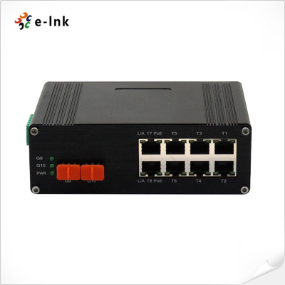 শিল্প 8-পোর্ট 10/100/1000M/2.5G 802.3bt PoE + 2-পোর্ট 10G SFP+ ইথারনেট সুইচ