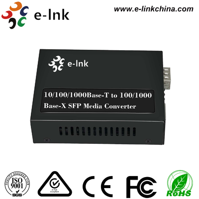 10/100/1000BASE-T থেকে 100/1000BASE-X SFP মিডিয়া কনভার্টার, 48VDC পাওয়ার ইনপুট সহ