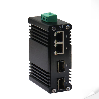 মিনি ইন্ডাস্ট্রিয়াল 2-পোর্ট 10/100/1000T 802.3bt 90W PoE + 2-পোর্ট 100/1000Base-X SFP ইথারনেট সুইচ