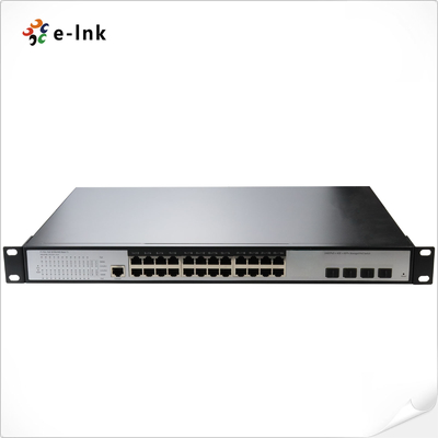 24 পোর্ট 10/100/1000BASE-T 802.3at PoE + 4 পোর্ট 10G SFP+ L3 পরিচালিত সুইচ