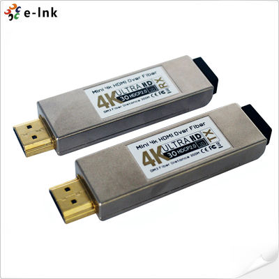 4K HDMI ফাইবার অপটিক এক্সটেন্ডার 300m রেঞ্জ শূন্য ল্যাটেন্সি HDCP 1.2