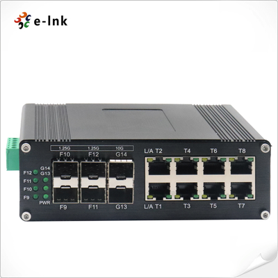 ইন্ডাস্ট্রিয়াল L2+ 8-পোর্ট 10/100/1000T + 4-পোর্ট 1G SFP + 2-পোর্ট 10G SFP+ ম্যানেজড ইথারনেট সুইচ