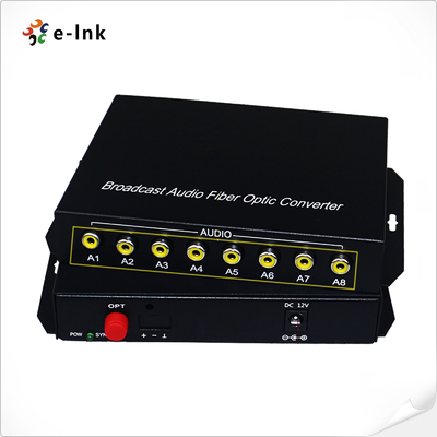 8Ch RCA অডিও ওভার ফাইবার অপটিক্যাল কনভার্টার