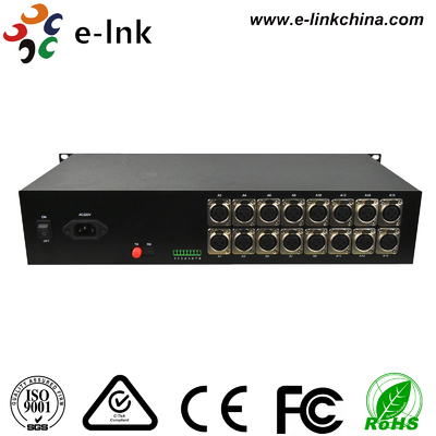 1~16 XLR সম্প্রচারিত অডিও ফাইবার মাল্টিপ্লেক্সার