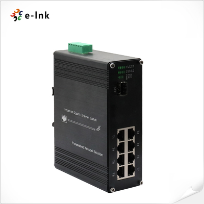 শিল্প 8-পোর্ট 10/100/1000T 802.3bt PoE + 1-পোর্ট 100/1000Base-X ইথারনেট সুইচ DIN-Rail মাউন্ট ইনস্টলেশন সমর্থন করে