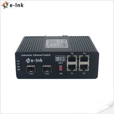 ইন্ডাস্ট্রিয়াল 4-পোর্ট 10/100/1000BASE-T + 2-পোর্ট 1000BASE-SFP 250m PoE সুইচ