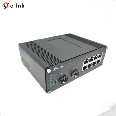 শিল্প 8-পোর্ট 10/100/1000T 802.3at PoE + 2-পোর্ট 100/1000BASE-X ইথারনেট সুইচ