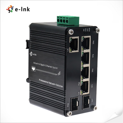 ইন্ডাস্ট্রিয়াল 4-পোর্ট 10/100/1000T 802.3bt 90W PoE + 1-পোর্ট 10/100/1000T + 2-পোর্ট 100/1000X SFP গিগাবিট ইথারনেট সুইচ