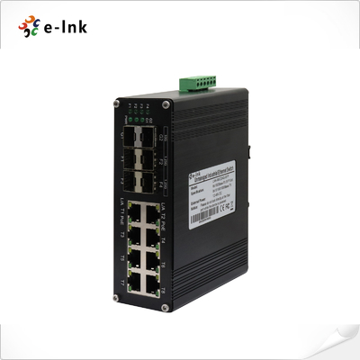 শিল্প 8-পোর্ট 10/100/1000T 802.3at PoE + 4-পোর্ট 1G SFP + 2-পোর্ট 10G SFP+ ইথারনেট সুইচ