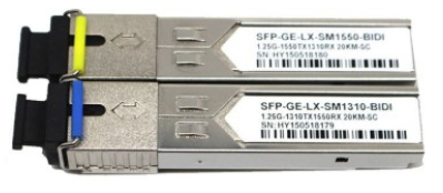 1.25Gbps এসএফপি দ্বি-দিকনির্দেশক ট্রান্সিভার, 60km পৌঁছান 1550nm TX / 1490nm RX