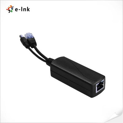 10/100M 24V 1A PoE স্প্লিটার IEEE802.3af/at এর সাথে সম্পূর্ণ ব্রিজ ডিজাইন, নন-পোলারিটি ইনপুট