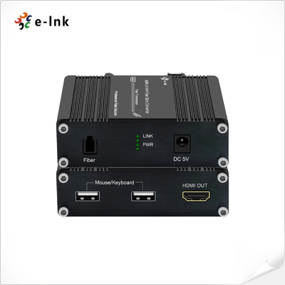 মিনি 4K/60Hz HDMI 2.0 KVM USB ওভার OM4 ফাইবার অপটিক এক্সটেন্ডার ভিডিও ট্রান্সমিটার