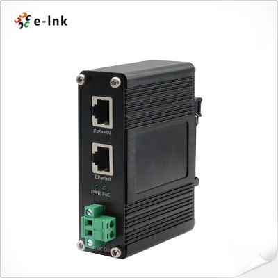 Industrial PoE++ Splitter 12VDC 802.3bt Gigabit 100m IP40 DIN Rail