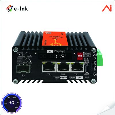quality 3-পোর্ট 10/100/1000Base-T IEEE802.3bt PoE++ 90W থেকে 1-পোর্ট 100/1000BASE-X 
ভোল্টেজ বুস্টার সহ মিনি ইন্ডাস্ট্রিয়াল এআই স্মার্ট ম্যানেজড PoE++ ইথারনেট সুইচ factory