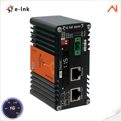 quality কঠোর পরিবেশের জন্য 9-54V ভোল্টেজ বুস্টার সহ এআই স্মার্ট ম্যানেজড 60W ইন্ডাস্ট্রিয়াল PoE++ ইনজেক্টর factory