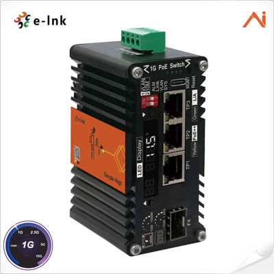 quality 3-পোর্ট 10/100/1000BASE-T IEEE802.3at PoE+ 30W থেকে 1-পোর্ট 100/1000BASE-X 
ভোল্টেজ বুস্টার সহ মিনি ইন্ডাস্ট্রিয়াল এআই স্মার্ট ম্যানেজড পোই + ইথারনেট সুইচ factory
